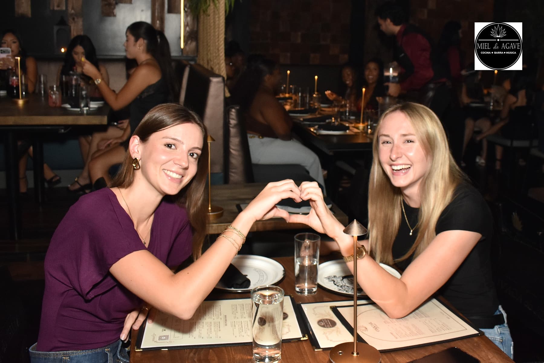 Guests sharing an intimate dinner