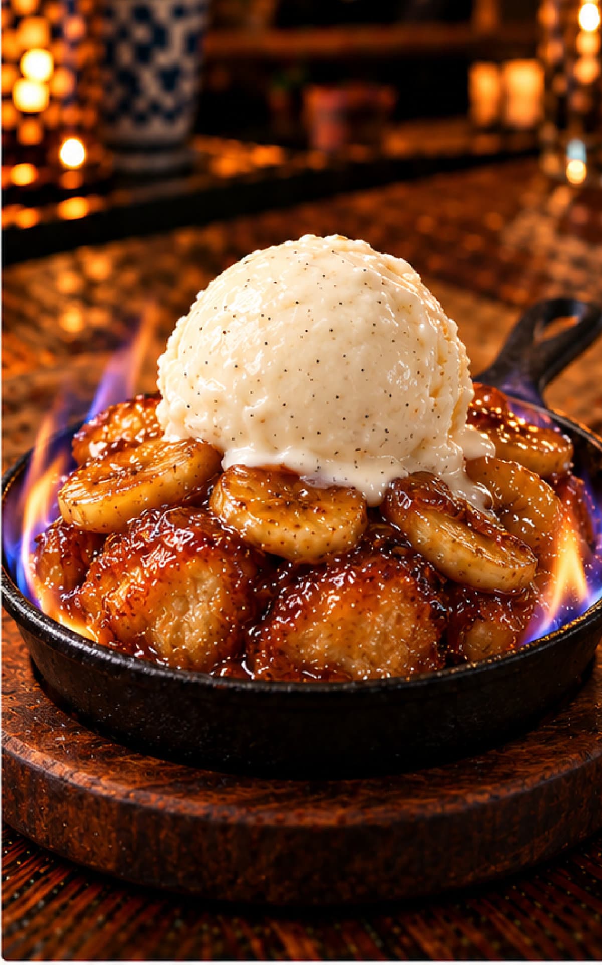 Bananas Foster Monkey Bread presentation
