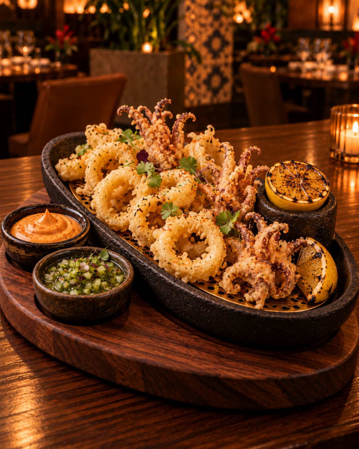 Calamari de la Casa presentation