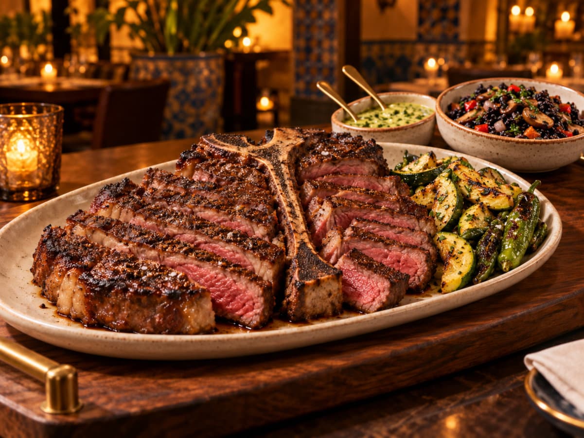 Dry-Aged Porterhouse presentation